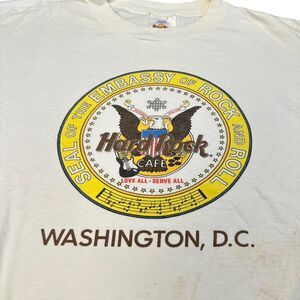 VTG XL 80s 90s Hard Rock Cafe Washington D.C. Government Seal Graphic T shirt